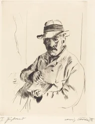 Autorretrato con sombrero de paja
