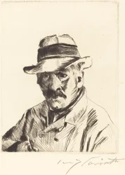 Autorretrato con sombrero de paja