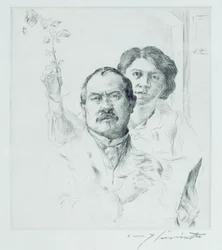 Autorretrato con esposa