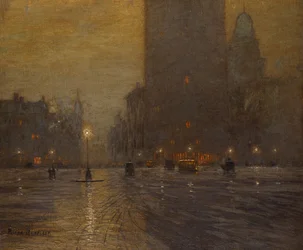 Madison Square, noche lluviosa