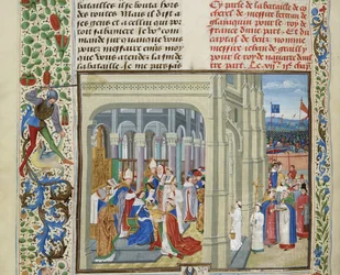 Coronación de Carlos V de Francia el 19 de mayo de 1364, ca. 1470-1475.