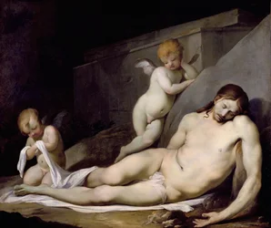 Cristo muerto (óleo sobre lienzo)