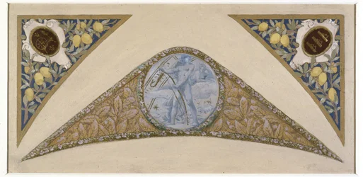 Boceto para la escalera de las Fiestas del Ayuntamiento de París: Cáncer, entre 1888 y 1898 (óleo)
