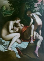 La muerte de Adonis, antes de 1585, Luca Cambiaso (óleo sobre lienzo)