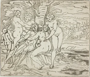 Venus llora la muerte de Adonis