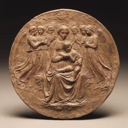 Madonna y el Niño con seis ángeles, c.1860