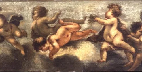 Putti jugando (detalle central)