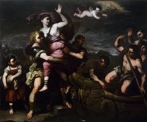 El rapto de Helena, ca 1665, por Luca Giordano, óleo sobre lienzo, 254x310 cm, Italia