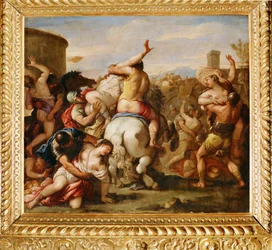La violación de las sabinianas (óleo sobre cobre)