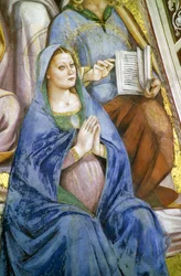 Apóstoles, detalle de la Virgen