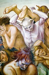 Condenados en el infierno, del ciclo de frescos del Juicio Final