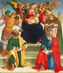 Madonna y Niño con Santos y Ángeles, mediados o finales de la década de 1510