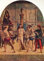 La flagelación de Cristo (1482-1485)