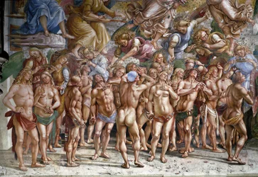 El juicio final: los elegidos (detalle)