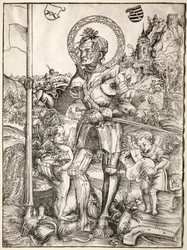 San Jorge de pie