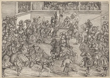 El torneo con Sansón y el león