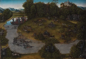La caza del ciervo del Elector Federico el Sabio (1463-1525) de Sajonia
