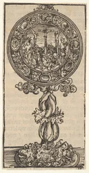 Un Pacífico de Plata Dorada con una Crucifixión, de la Gran Serie de Relicarios de Wittenberg, 1509