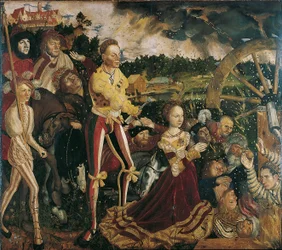 Alemán: Katharinenaltar (Mitteltafel) Retablo con el martirio de Santa Catarina
