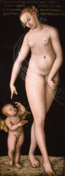 Alemán: Venus und Amor als Honigdieb Venus con Cupido robando miel