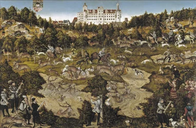 Caza en honor del emperador Carlos V en el castillo de Torgau