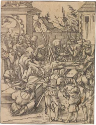 Martirio de San Bartolomé. De la serie Martirio de los Doce Apóstoles, c. 1520