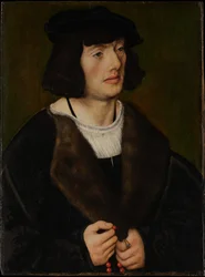 Retrato de un hombre con un rosario
