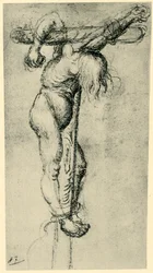 Ladrón en la cruz, 1500-1504, 1943