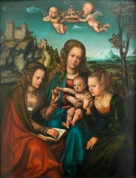 Alemán: Madonna entre dos santas Ley y Gracia