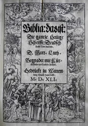 Diseño de portada Biblia de Martin Luther, 1541