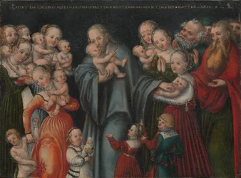 Alemán: Christus segnet die Kinder Christ Blessing the Children