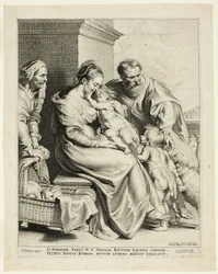 La Sagrada Familia con Santa Isabel y el Niño Juan el Bautista