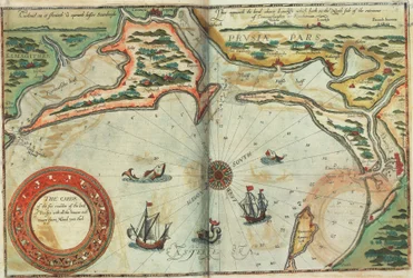 Costa de Prusia con todos los puertos y ríos desde Memel hasta Heel