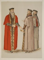 Lord Mayor, concejales y miembros del gremio, de una descripción de Inglaterra escrita durante el reinado de Isabel I