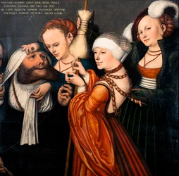 Hércules y Onfalia, detalle
