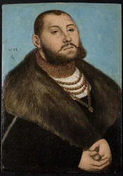 Jean-Frederic (Jean Frederic) Ier de Saxe dit le Magnanime- John Frederick I, Elector of Saxony (1503-1554) - Cranach, Lucas, the Elder (1472-1553) - 1533 - Óleo sobre madera - 20x14 - Museo del Prado , madrid