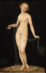 Lucrecia, noble romana y esposa de Tarquinio Colatino (temple sobre madera)