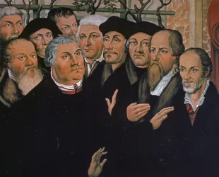 Martín Lutero con representantes de la Reforma Protestante (detalle)