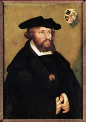 Retrato de Christian II (1481-1559), rey de Dinamarca. Pintura de Lucas Cranach el Viejo