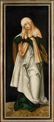 Santa María sufriente, ala interior de un altar (pintura sobre madera caliza)