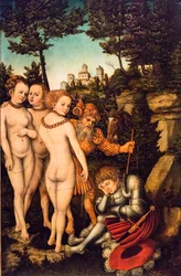 El Juicio de París, 2º cuarto del siglo XVI (Témpera y óleo sobre madera de haya roja)