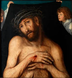 El Hombre de Dolores, por Cranach, Lucas, el Viejo (1472-1553).