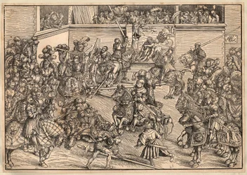 Torneo - Cranach, Lucas, el Viejo (1472-1553) - 1509 - Xilografía - Colección privada