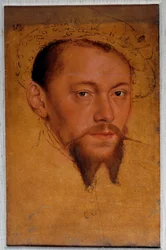 Retrato de Mauricio de Sajonia (1521-1553). Dibujo a pastel por Lucas Cranach el Joven (1515-1586)