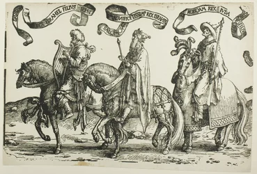 David, Salomón, Roboam, placa uno, de Los Doce Reyes de Israel