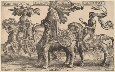 Héctor de Troya, Alejandro de Macedonia, Julio César
