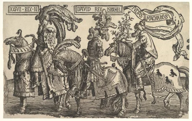Josué, David y Judas Macabeo, de Los Nueve Héroes, ca. 1520