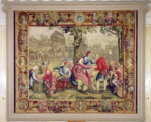 Pagando a los cosechadores, Taller de Gobelinos (tapiz)