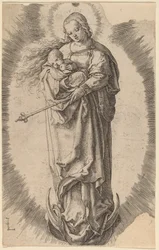 La Virgen y el Niño en la Media Luna