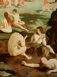 Los muertos se levantan de sus tumbas (óleo sobre madera)